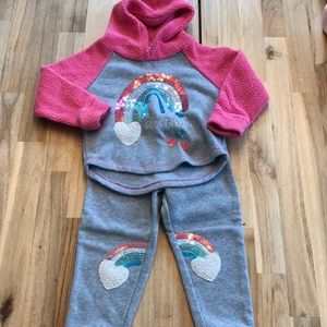 Girls Rainbow Hoodie and Sweatpants
